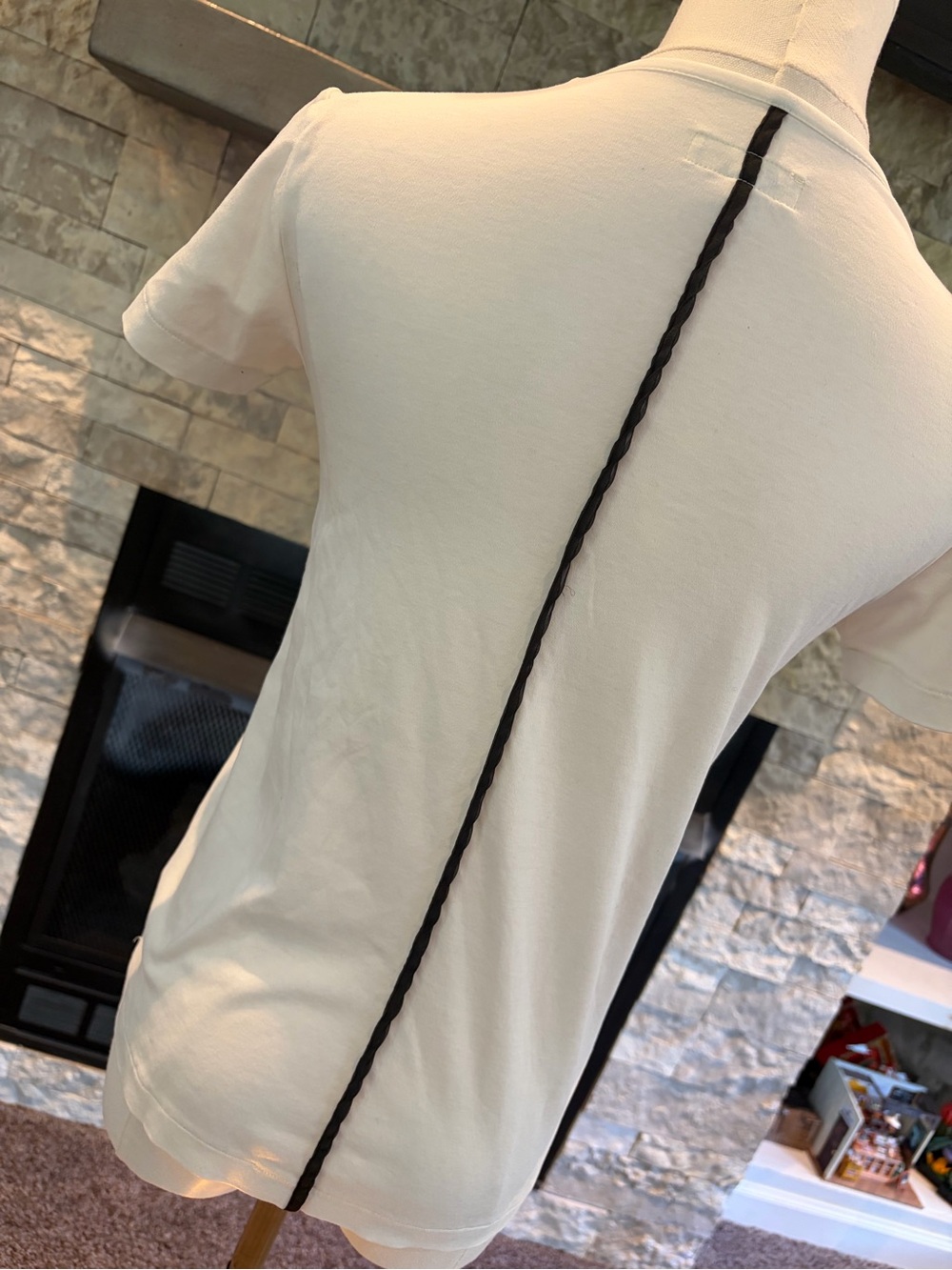 rag & bone Short Sleeve Tee with Black Back Detail